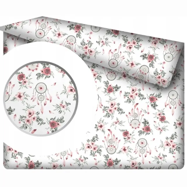 Designpremium Dekoratief Lakens 140x200 cm - Dromenvanger & Bloemen roze