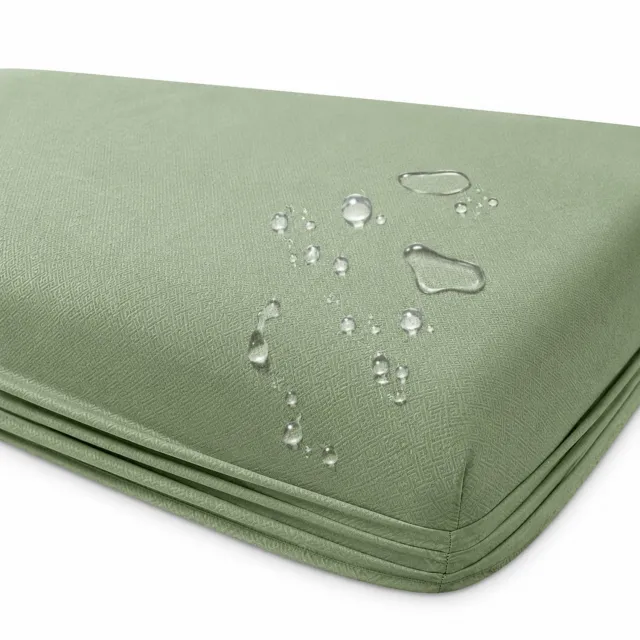 SWGOTA Waterdichte matrasbeschermhoes 90 x 200 cm - Matchagroen - Geborstelde stof - Hoeslakenmodel voor matrassen tot 30 cm hoog - 1 stuk