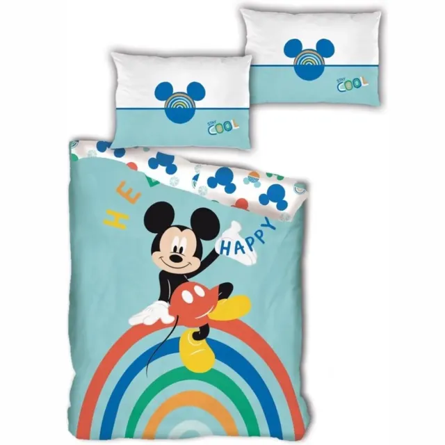 Disney Mickey Mouse Dekbedovertrek Happy - 140 x 200 cm - Polyester Multi Colour