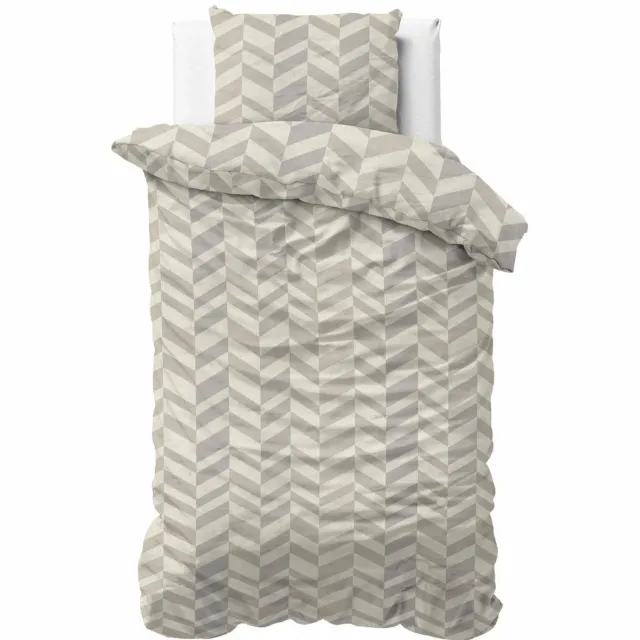 Sleeps Chevron Flanel Dekbedovertrek 140x200/220 cm - Warm en Zacht