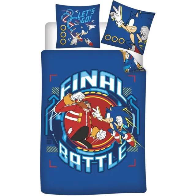 Sonic the Hedgehog Dekbedovertrek Final Battle - Eenpersoons - 140 x 200 cm - Katoen Blauw