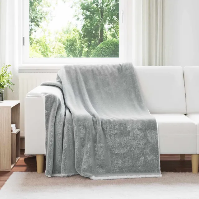 vidaXL plaid Grijs 200 x 150 cm 1,64 kg Fleece, foto 2