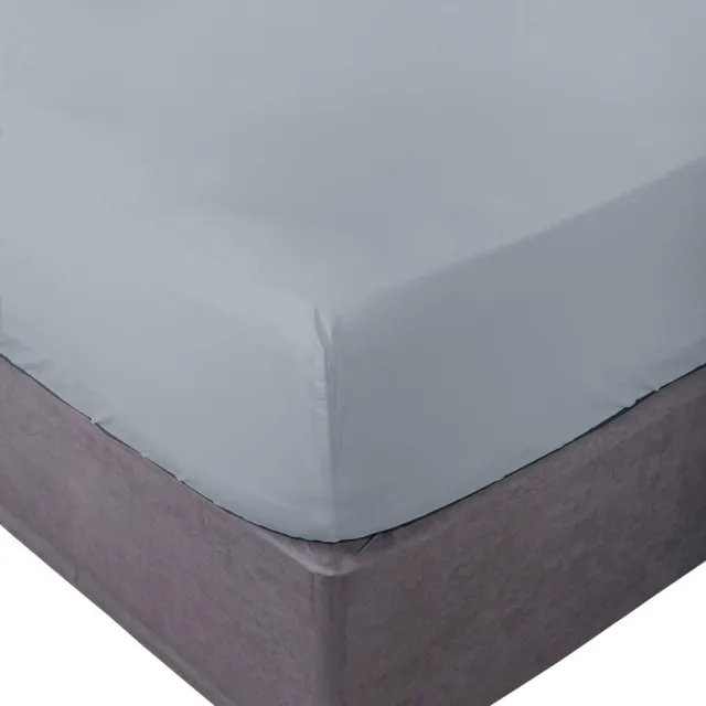 Ibenzoa Hoeslaken - Grijs - 135x200 cm - 50% Katoen 50% Polyester
