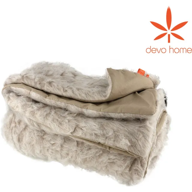 devo home DevoHome Dekbed van Hennepbont 150x220 cm - Hennep bont en Coton - tweepersoon - Bedwieg -Biologisch & ecologisch - Hypoallergeen Beige