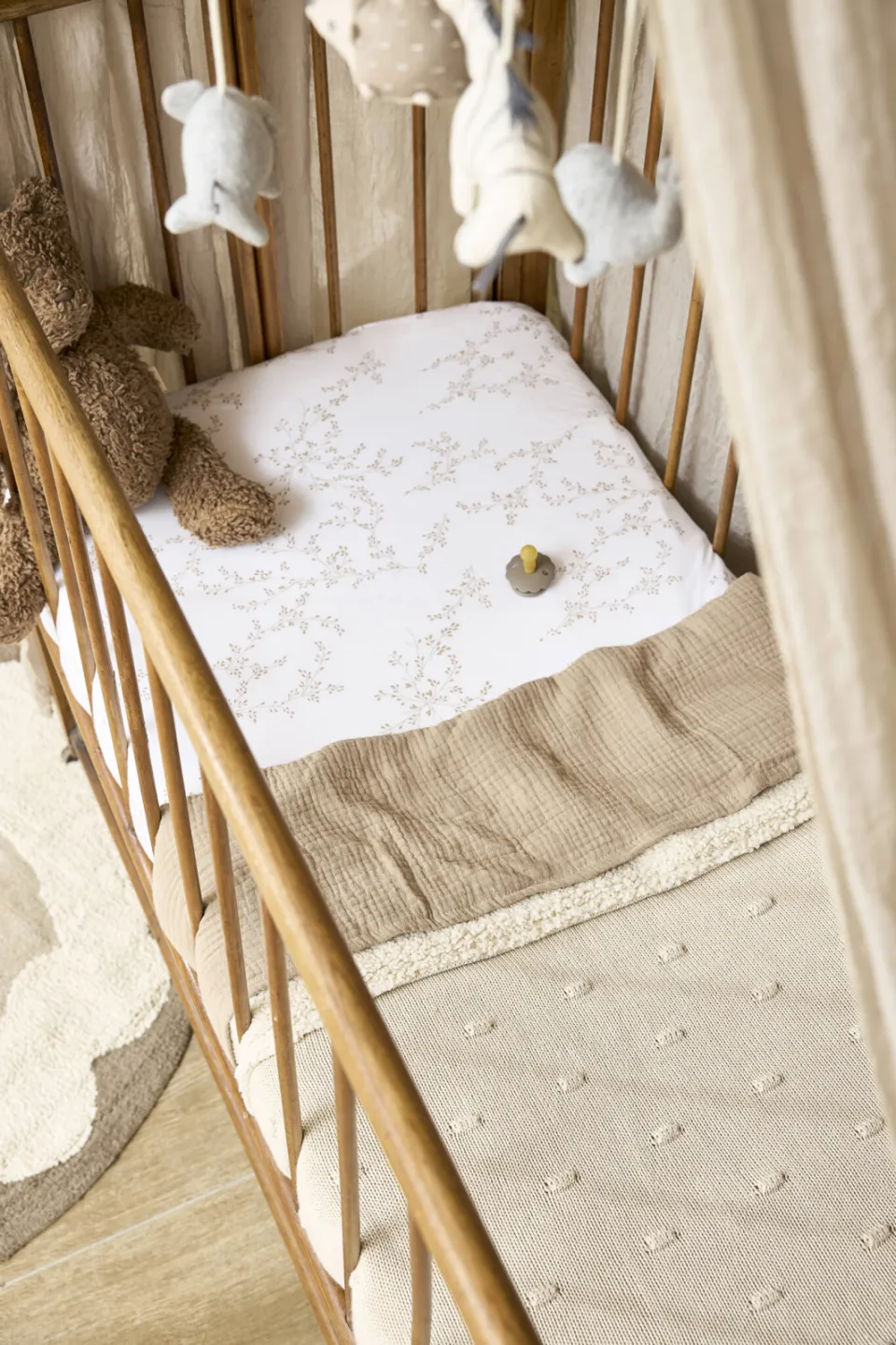 Meyco Knots teddy babydeken beige, foto 5