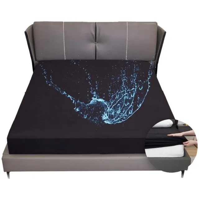 DailySupplies® Matrasovertrek 180x200 - Dekbedovertrek - Hoeslaken - Matrasbeschermer - Extra Zacht Zwart