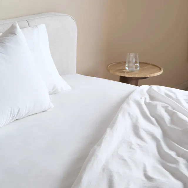 NOUS Living percale katoen hoeslaken wit, foto 2