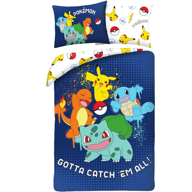 Pokémon Dekbedovertrek Catch - 140 x 200 cm / 70 x 90 cm - Polyester Multicolor