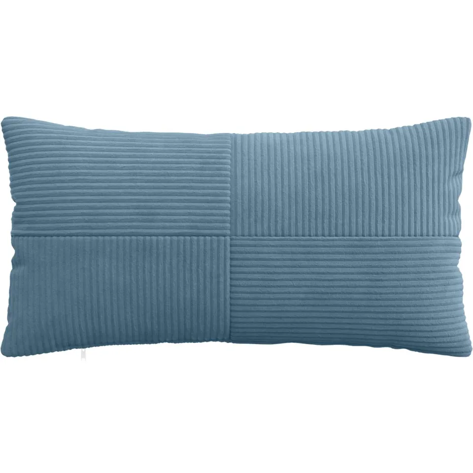 vidaXL Kussensloop 2 st ALMELO Blauw 40 x 80 cm corduroy