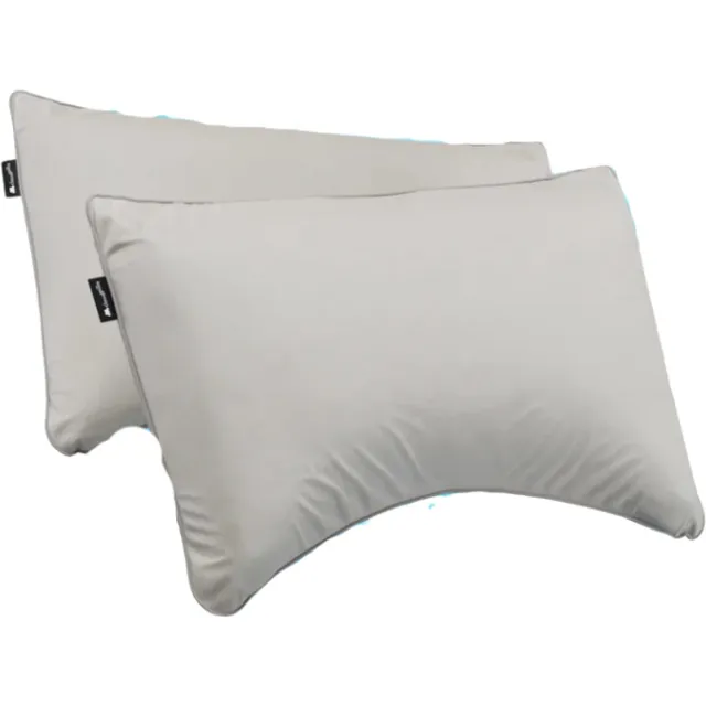 Cloudpillo Plus Duopack Kussenslopen - Set van 2 (52x82 cm) - Luxe Katoen Satijn (300TC) - Misty Grey - Zijdezacht, Hypoallergeen & Ademend