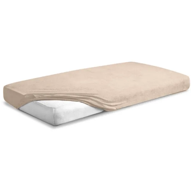 Matex Premium Collectie - Frotte Hoeslaken - 180x190/200 cm - Ciemny Beż