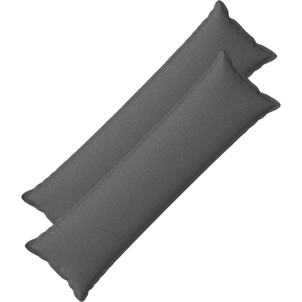 vidaXL Kussensloop 2 st HOUTEN Lichtgrijs 40 x 145 cm Faux Linnen, foto 3