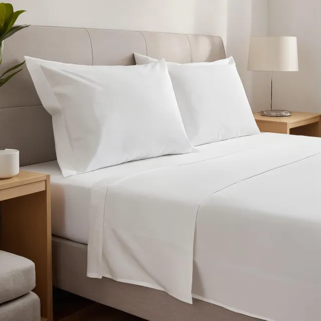 Ibenzoa Luxueuze 4-delige Beddenlakenset van Zacht Microvezel voor Optimaal Comfort en Stijl wit