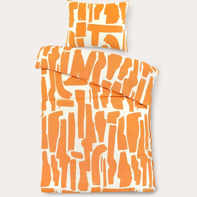 NOUS Living Rough Camo dekbedovertrek oranje