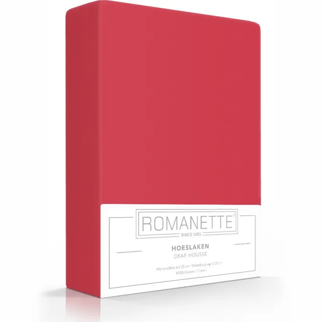 Romanette Luxe Verkoelend Hoeslaken Katoen - Rood