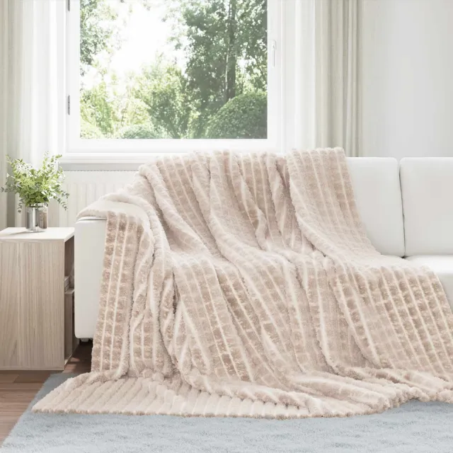 vidaXL Kleden 6 st Beige 240 x 220 cm 8,24 kg Fleece, foto 2