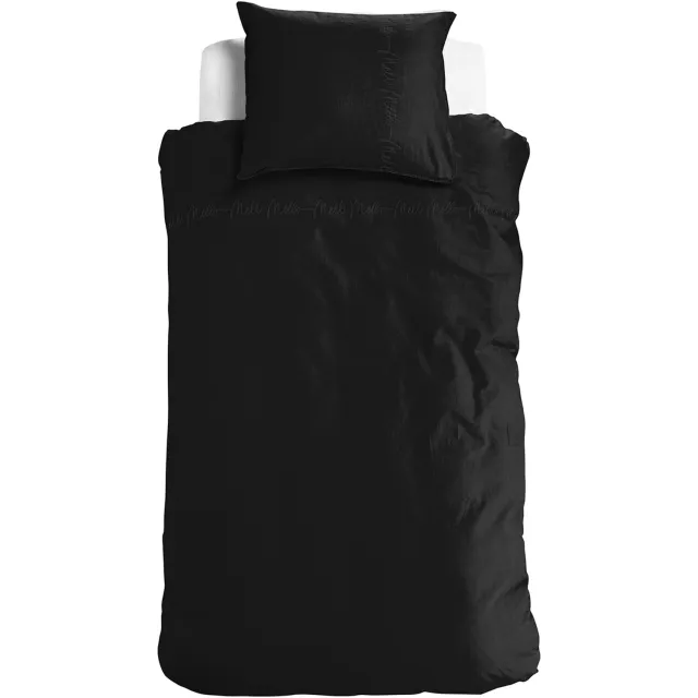 Melli Mello Back to Black - Dekbedovertrek - 140x200/220cm - Egyptisch Katoen - Warm - Luxe - Zwart