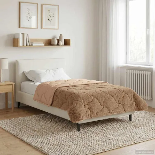 vidaXL Vol jaar dekbed 155 x 200 cm Taupe