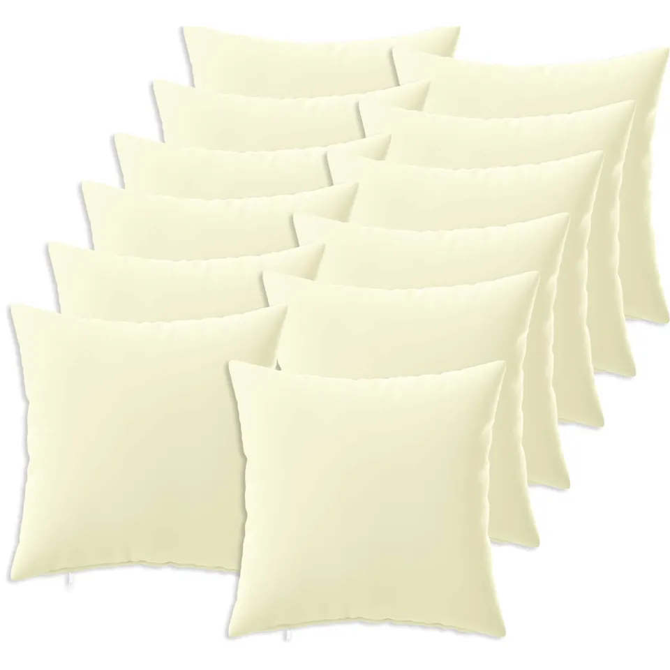 vidaXL Kussensloop 12 st HEERLEN Crèmekleurig 45 x 45 cm Polyester, foto 3