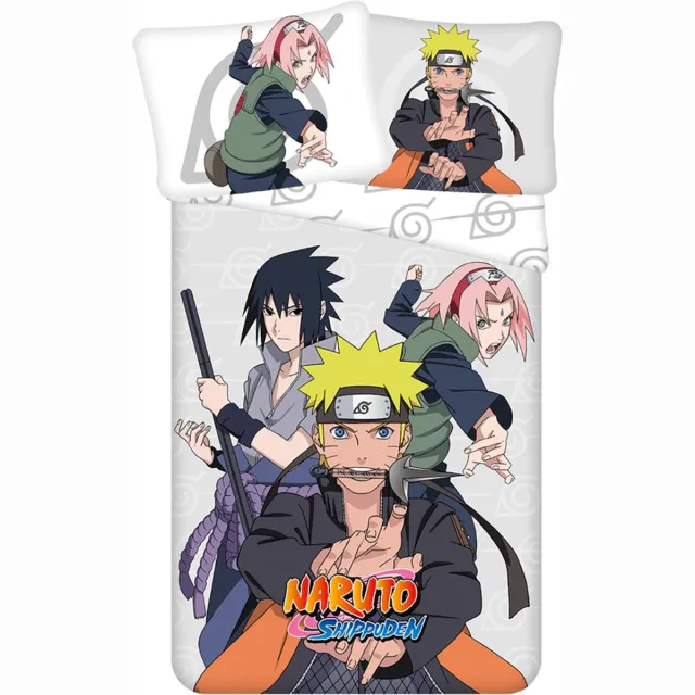 Naruto Dekbedovertrek grijs Katoen Multicolor