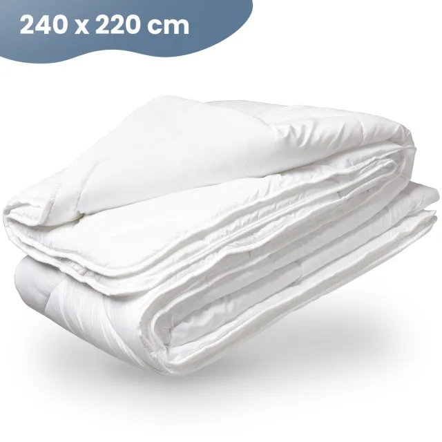 MATRAPUR Luxe Ultra Soft Dekbed 240 x 220 – Hotel Kwaliteit - Tweepersoons Enkel Dekbed - Anti Allergie - All Year - Geschikt voor het hele jaar Wit