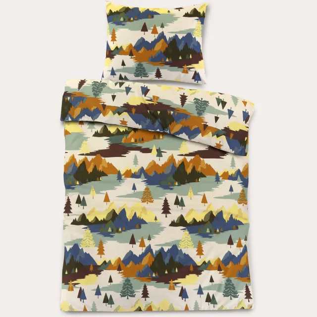 NOUS Kids katoenen dekbedovertrek 1 persoons (140x200 cm) Multi