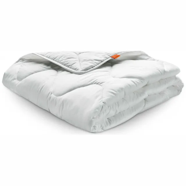 Sleepling Basic 100 all-season dekbed 140 x 200 cm | medium overgangsdekbed | Made in EU | Ökotex 100 | wasbaar op 60 graden | warmteklasse garantie | 100% fijne microvezel | wit