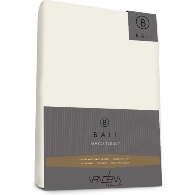 Van Dem Bali - Van Dem - Mako Jersey hoeslaken - creme