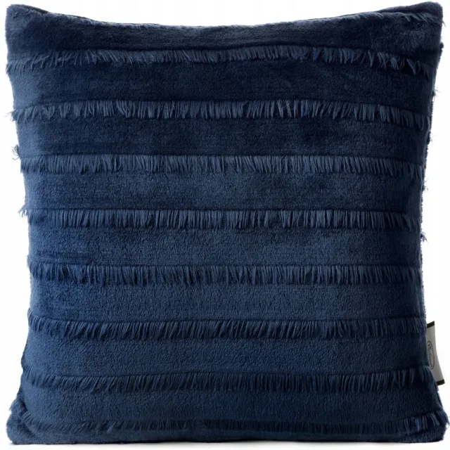 Eurofirany Dekoratieve Kussensloop EMMI Navy Blauw 40x40 cm - Zacht Flanel
