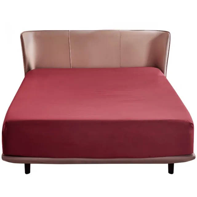 Ibenzoa Zachte Polyester Hoeslaken, Rood, 180 x 200 cm - Geschikt voor Boxspring Toppers