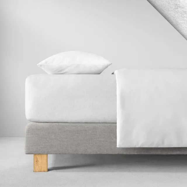 Estella Velours hoeslaken met elastiek - 100 x 200 cm - Wit