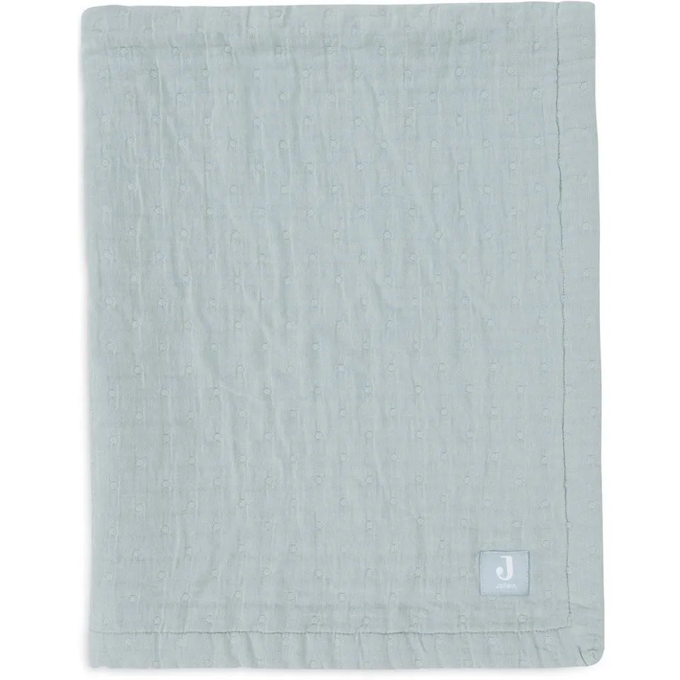 Jollein hydrofiele wiegdeken Jacquard Sea Green, foto 2