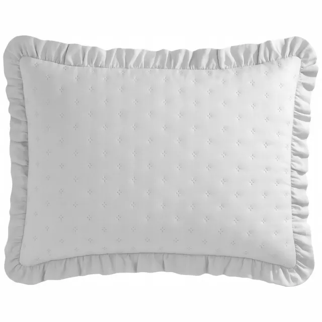LOZKOHOLICY.PL Decoratieve Kussenhoes 50x60cm Gekreukt met Ruche - Celia Grijs