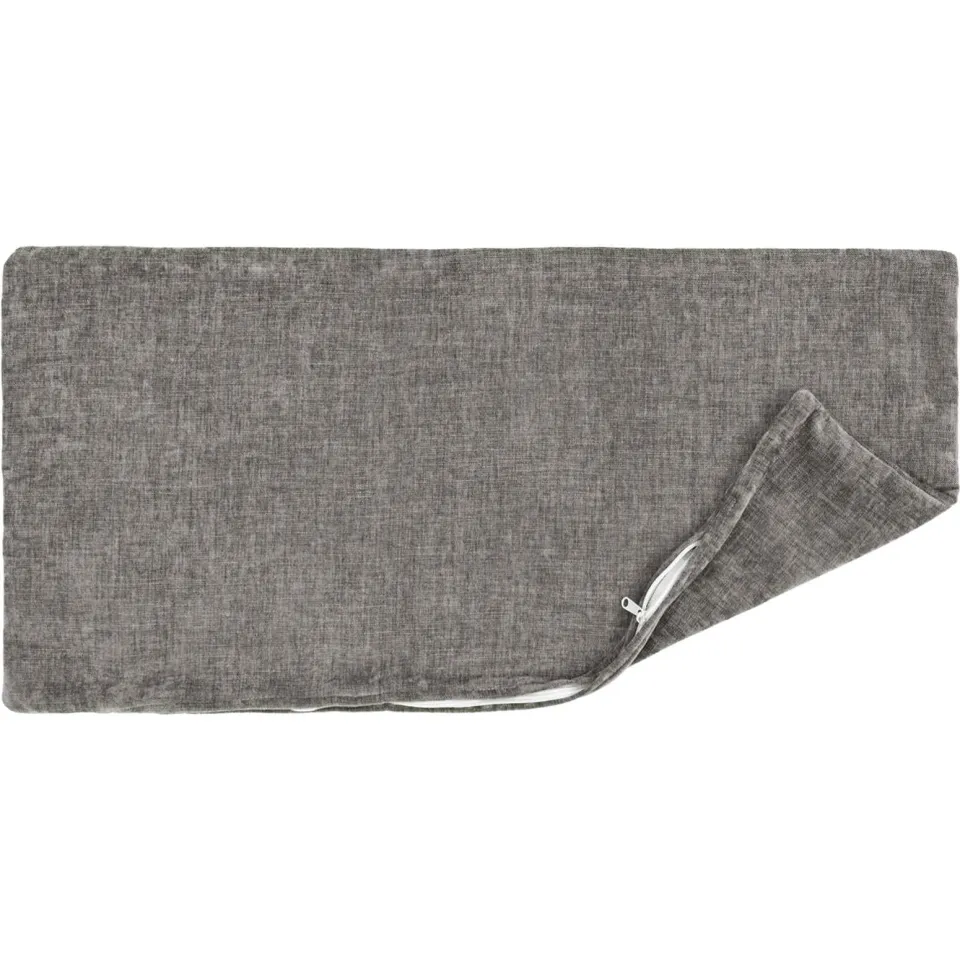 vidaXL Kussensloop 12 st HEERLEN Donkergrijs 40 x 80 cm Chenille Stof, foto 4