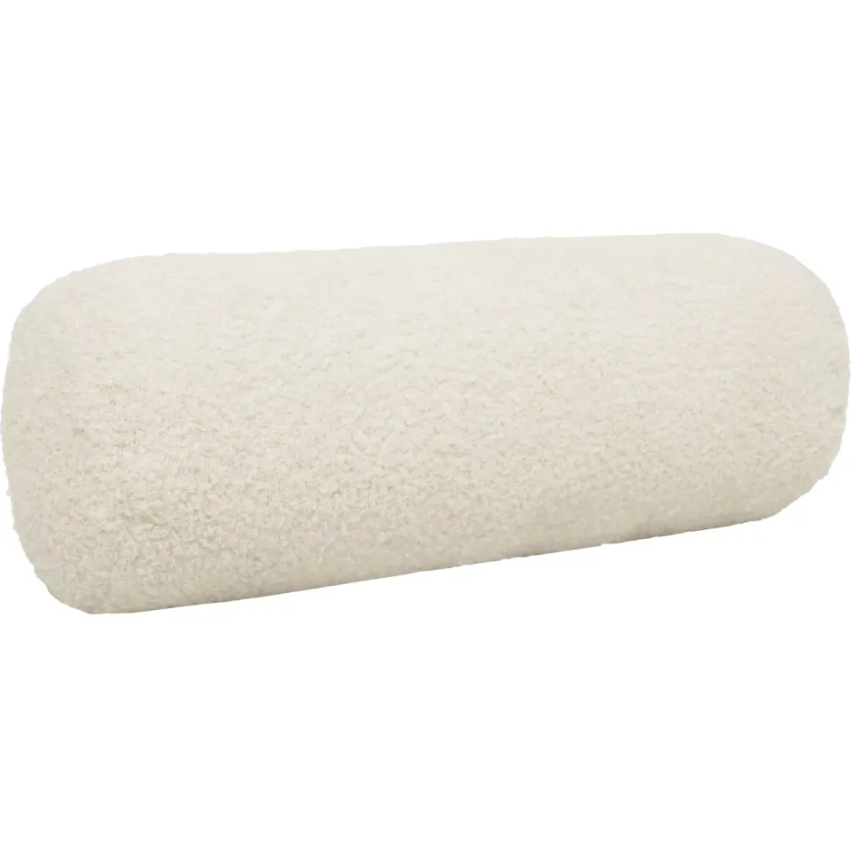vidaXL Kussensloop 6 st HEERLEN Crèmekleurig Ø 15 x 40 cm Bouclé