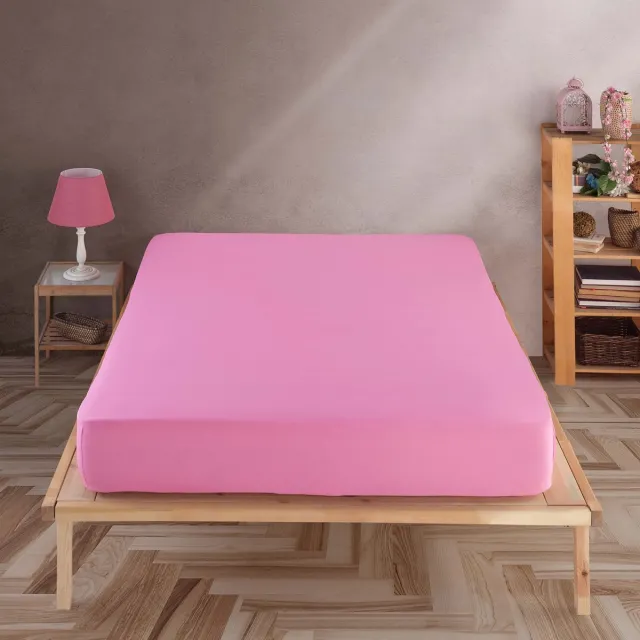 Unyqoos Zacht en Ademend Jersey Hoeslaken voor Bedden van 90 x 200 cm Roze