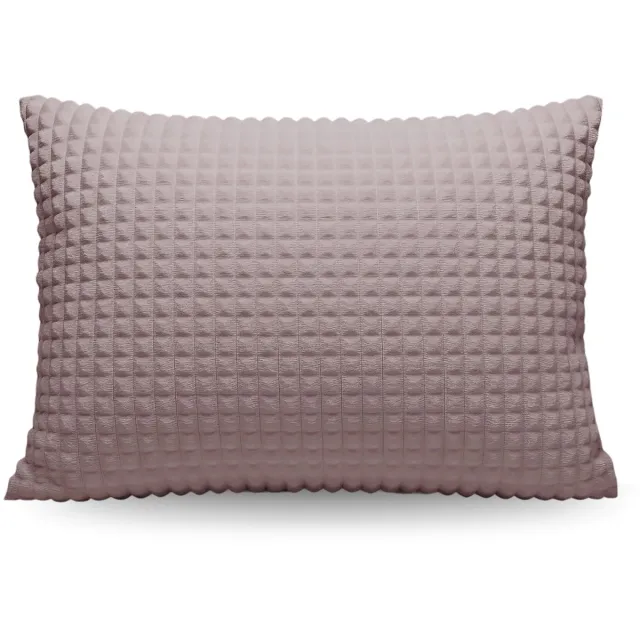 Zelesta Special Teddy Check Kussensloop Set van 2 - Oud Roze 80x80cm