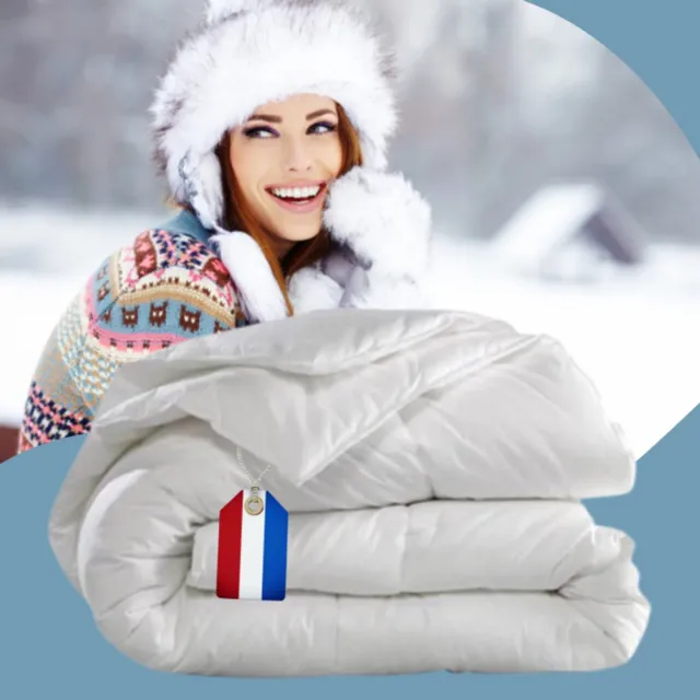 Zavelo Dik Hollands Donzen Dekbed - Dekbedden - Winterdekbed - Warmteklasse 1 - Dik Nederlands Dekbed met Dons - 240 x 200 cm Wit met satijnen bies