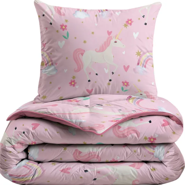 Zelesta Rainbow Unicorn – Comfort Kids Dekbed zonder overtrek – 140x200cm