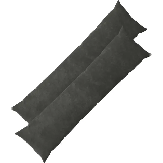 vidaXL Kussensloop 2 st HEERLEN Antraciet 40 x 145 cm