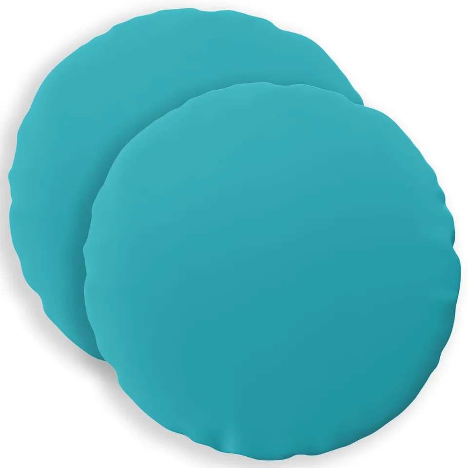 vidaXL Kussensloop 2 st HEERLEN Turquoise Dia. 60 cm Polyester