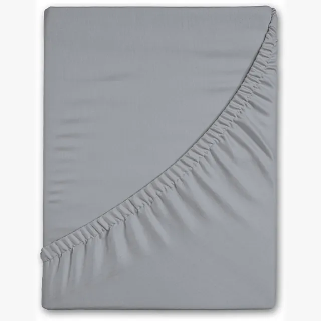 Zavelo Flanellette Hoeslaken Grijs-1-persoons (90x200 cm)