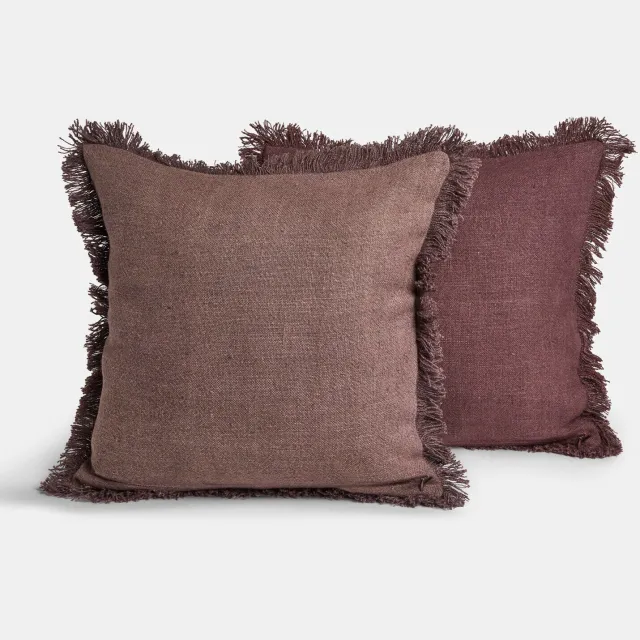 Loberon Kussenhoes set van 2 Maybeline bordeaux