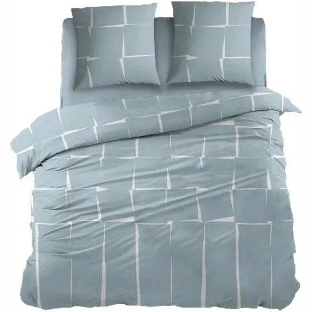 Sleepnight Dekbedovertrek - Blue, White Print Katoen - B 140 x L 220 cm - 003464-B 140 x L 220 cm