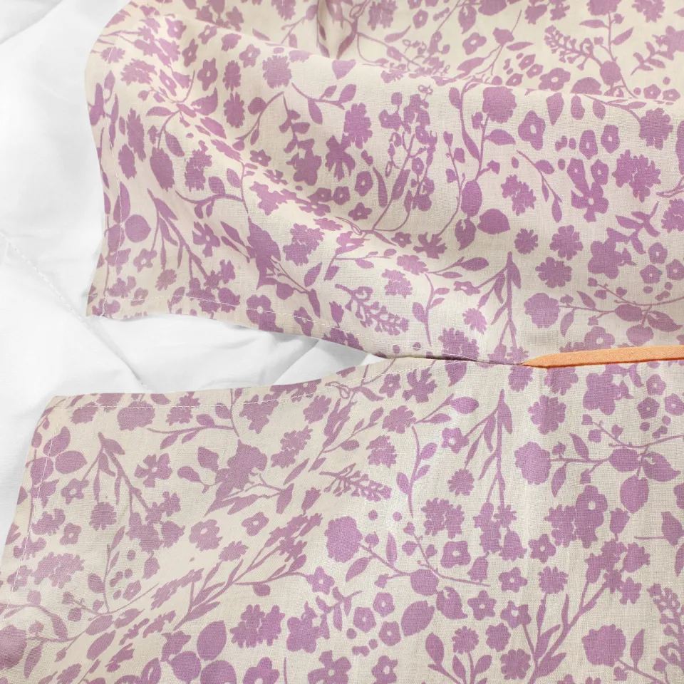 NOUS Living dekbedovertrek lits-jumeaux met bloemenprint roze, foto 4