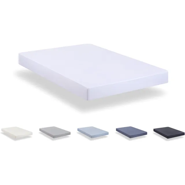 Unyqoos Extra Zacht en Ademend Spannlaken van Microvezel met Elastische Randen voor Perfecte Pasvorm wit