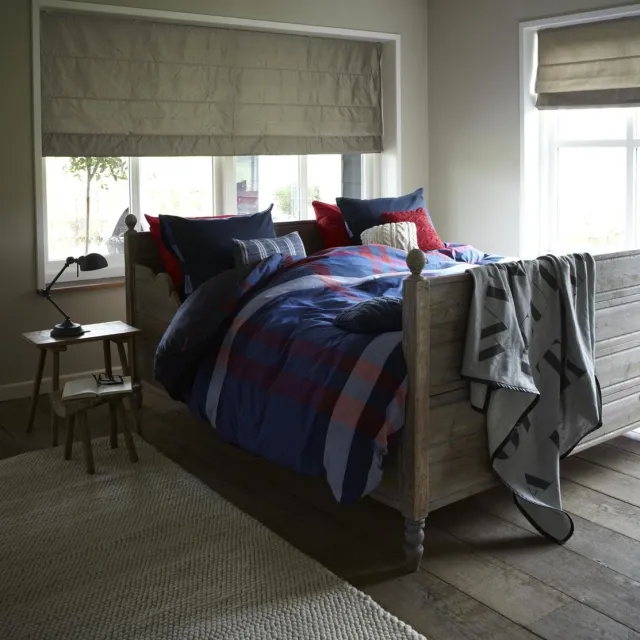 At Home Montana - Dekbedovertrek - Lits-jumeaux - 240x200/220 cm - Navy donkerblauw
