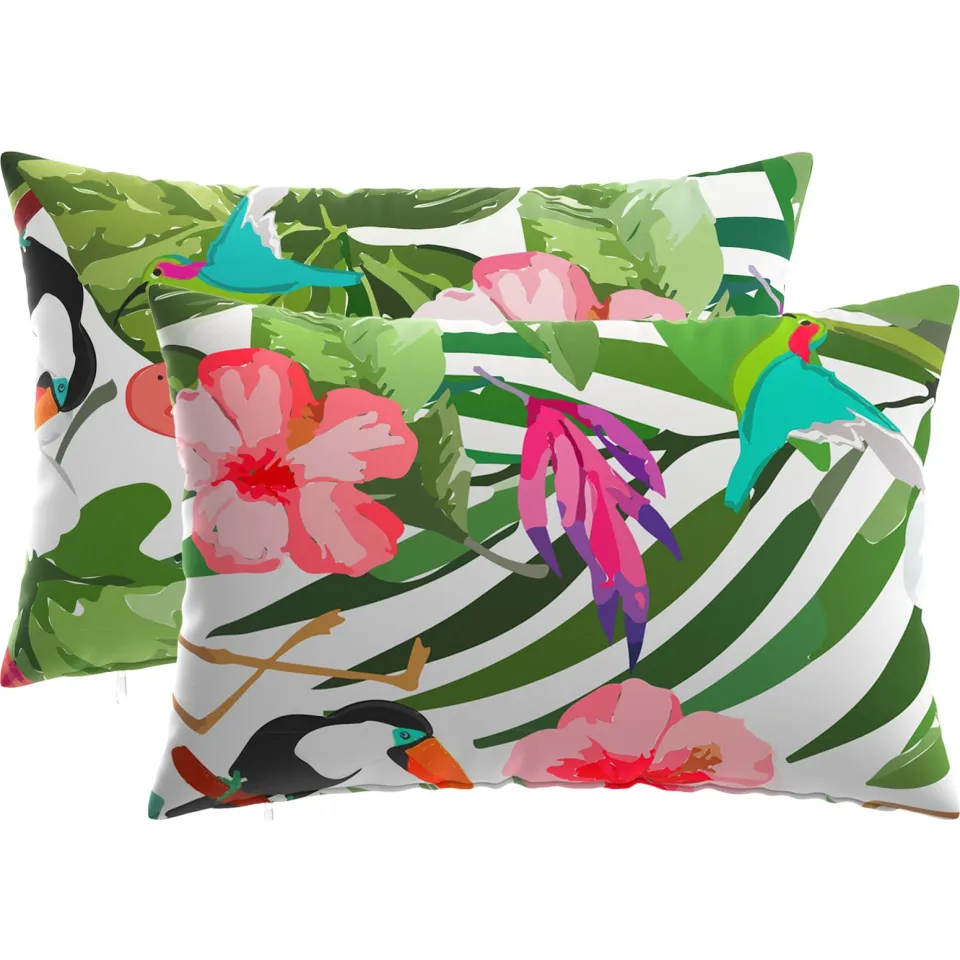 vidaXL Kussensloop 2 st HEERLEN Meerkleurig 30 x 50 cm Polyester, foto 3