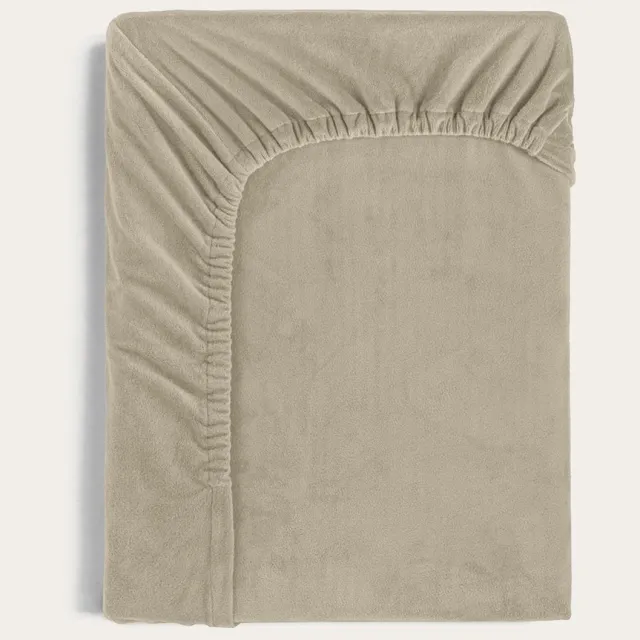 Happybed Hoeslaken Taupe - 180x200+30 cm - Verfijnd jerseykatoen - Ademend katoen - Perfecte pasvorm