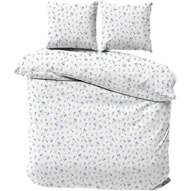 iSleep Dekbedovertrek Romi - Eenpersoons - 140x200/220 cm - Blauw